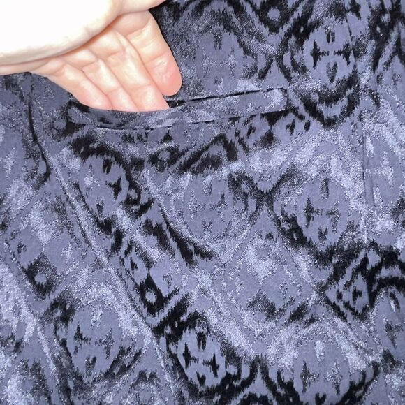 Chico’s Diamond Jacquard Trouser Ankle Pants Wmn’s Sz 1.5 M 10 Black - Picture 6 of 13